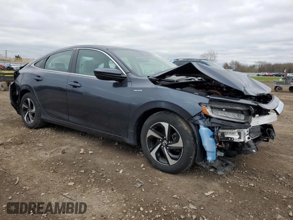 2021 Honda Insight EX with VIN 19XZE4F55ME006554, listed as a Copart auction lot 53397505 with 35,104 mi miles and Salvage Title. Bid and sale history available at carsss.com. Image 4.