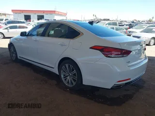 2018 Genesis G80 3.8L with VIN KMHGN4JE3JU216089, listed as a IAAI auction lot 42576639 with 57,382 mi miles and . Bid and sale history available at DreamBid. Image 3.