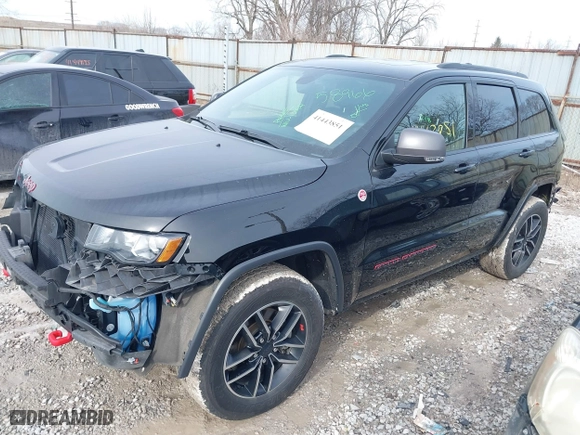 2019 Jeep Grand Cherokee Trailhawk with VIN 1C4RJFLTXKC696820, listed as a IAAI auction lot 41443851 with 50,848 mi miles. Bid and sale history available at carsss.com. Image 2.