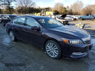 2015 Acura RLX Tech Pkg with VIN JH4KC1F5XFC001297, listed as a Copart auction lot 41814825 with 102,801 mi miles and Salvage Title. Bid and sale history available at carsss.com. Image 4.