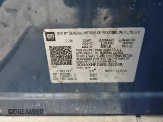 2024 Chevrolet Equinox LS z VIN 3GNAXHEG6RL251049, wystawiony jako Copart lot #52233635 z przebiegiem 8 960 mil mil oraz Szkoda całkowita • Salvage title. Historia ofert i sprzedaży dostępna na DreamBid. Obrazek 12.