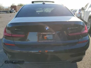 2021 BMW 3 Series M340i xDrive with VIN 3MW5U9J0XM8B49022, listed as a Copart auction lot 76096624 with 0 mi miles and Salvage Title. Bid and sale history available at carsss.com. Image 6.