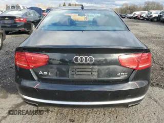 2014 Audi A8 4.0T with VIN WAUR2AFD5EN007518, listed as a Copart auction lot 44523935 with 108,277 mi miles and Salvage title. Bid and sale history available at DreamBid. Image 6.