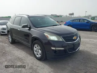 2015 Chevrolet Traverse LS z VIN 1GNKRFEDXFJ219765, wystawiony jako IAAI lot #41809448 z przebiegiem Nie podano mil oraz . Historia ofert i sprzedaży dostępna na DreamBid. Obrazek 1.