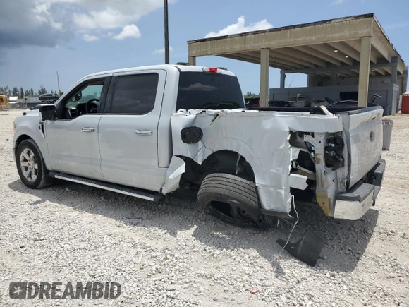 2021 Ford F-150 XL with VIN 1FTEW1CP2MKE62928, listed as a Copart auction lot 59882525 with 32,481 mi miles and Salvage title. Bid and sale history available at DreamBid. Image 2.