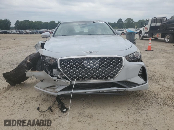 2019 Genesis G70 Advanced with VIN KMTG64LA2KU031319, listed as a Copart auction lot 59487385 with 15,320 mi miles and Salvage title. Bid and sale history available at DreamBid. Image 5.