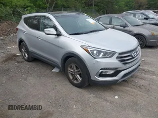 2018 Hyundai Santa Fe Sport 2.4L with VIN 5XYZU3LB7JG549653, listed as a IAAI auction lot 42075218 with 181,424 mi miles. Bid and sale history available at carsss.com. Image 1.