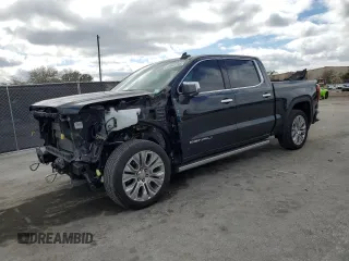 2022 GMC Sierra 1500 Limited Denali with VIN 1GTU9FEL6NZ144541, listed as a Copart auction lot 45967565 with 55,444 mi miles and Salvage Title. Bid and sale history available at carsss.com. Image 1.