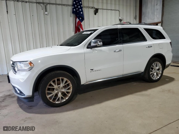 2015 Dodge Durango Citadel with VIN 1C4RDJEG9FC908557, listed as a Copart auction lot 88436995 with 110,718 mi miles and Clean Title. Bid and sale history available at carsss.com. Image 1.