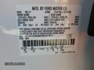 2017 Ford Edge Titanium with VIN 2FMPK4K88HBC47677, listed as a Copart auction lot 50040085 with 37,522 mi miles and Salvage Title. Bid and sale history available at carsss.com. Image 16.