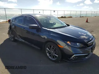 2020 Honda Civic Sedan EX-L with VIN 19XFC1F77LE021869, listed as a Copart auction lot 87870575 with 41,681 mi miles and Salvage Title. Bid and sale history available at carsss.com. Image 4.