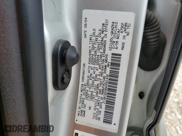 2004 Lexus GX 470 with VIN JTJBT20X840061432, listed as a Copart auction lot 54204055 with 200,484 mi miles and Salvage Title. Bid and sale history available at carsss.com. Image 13.