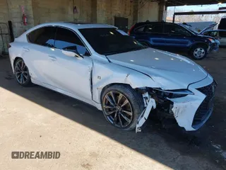 2024 Lexus IS 350 F Sport with VIN JTHGZ1E28R5036005, listed as a IAAI auction lot 41890933 with 11,619 mi miles and . Bid and sale history available at DreamBid. Image 1.