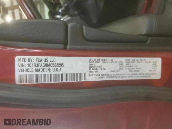 2021 Jeep Grand Cherokee Laredo X with VIN 1C4RJFAG9MC508295, listed as a Copart auction lot 59092055 with 82,104 mi miles and Clean title. Bid and sale history available at DreamBid. Image 13.