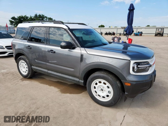 2025 Ford Bronco Sport Heritage with VIN 3FMCR9GNXSRE25085, listed as a Copart auction lot 63847615 with 220 mi miles and Salvage title. Bid and sale history available at DreamBid. Image 4.