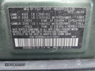 2010 Subaru Outback Premium All-Weather Anniversary with VIN 4S4BRBGC8A3312847, listed as a IAAI auction lot 42446820 with 196,924 mi miles and . Bid and sale history available at DreamBid. Image 9.