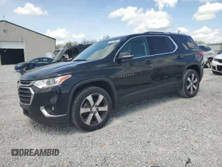 2018 Chevrolet Traverse LT z VIN 1GNERHKW9JJ121737, wystawiony jako Copart lot #54125835 z przebiegiem 146 748 mil mil oraz Szkoda całkowita • Salvage title. Historia ofert i sprzedaży dostępna na DreamBid. Obrazek 1.