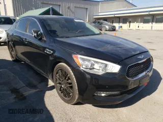 2015 Kia K900 Premium with VIN KNALU4D4XF6024167, listed as a Copart auction lot 61654484 with 34,818 mi miles and Salvage Title. Bid and sale history available at carsss.com. Image 4.