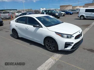2021 Kia Forte GT-Line with VIN 3KPF34AD0ME393490, listed as a IAAI auction lot 42338272 with 23,101 mi miles and . Bid and sale history available at DreamBid. Image 1.