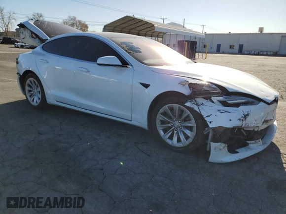 2017 Tesla Model S 60 with VIN 5YJSA1E16HF204974, listed as a Copart auction lot 89109185 with 107,102 mi miles and Salvage title. Bid and sale history available at DreamBid. Image 4.