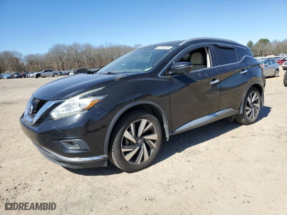 2016 Nissan Murano SV with VIN 5N1AZ2MG0GN120113, listed as a Copart auction lot 44191015 with 138,810 mi miles and Salvage Title. Bid and sale history available at carsss.com. Image 1.