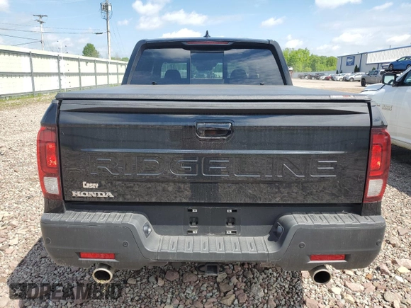 2024 Honda Ridgeline Black Edition with VIN 5FPYK3F8XRB028731, listed as a Copart auction lot 58711475 with 7,775 mi miles and Salvage title. Bid and sale history available at DreamBid. Image 6.