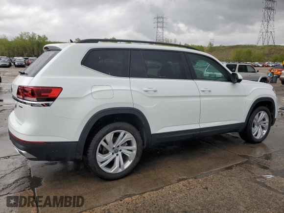 2023 Volkswagen Atlas SE z VIN 1V2KR2CA0PC529535, wystawiony jako Copart lot #55973775 z przebiegiem 23 476 mil mil oraz Czysty tytuł • Clean title. Historia ofert i sprzedaży dostępna na DreamBid. Obrazek 3.