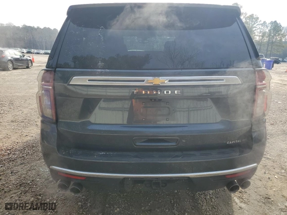 2021 Chevrolet Tahoe High Country with VIN 1GNSKTKL7MR125727, listed as a Copart auction lot 46027445 with 93,348 mi miles and Salvage Title. Bid and sale history available at carsss.com. Image 6.
