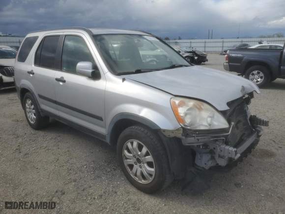 2006 Honda CR-V EX with VIN JHLRD788X6C059954, listed as a Copart auction lot 50611605 with 187,705 mi miles and Salvage Title. Bid and sale history available at carsss.com. Image 4.
