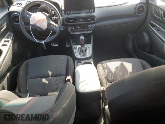 2022 Hyundai Kona N Line with VIN KM8K3CA34NU840854, listed as a Copart auction lot 80281394 with 62,671 mi miles and Salvage Title. Bid and sale history available at carsss.com. Image 8.