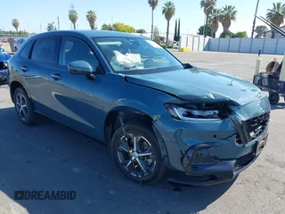2023 Honda HR-V EX-L with VIN 3CZRZ1H77PM702998, listed as a IAAI auction lot 42267423 with 25,438 mi miles and . Bid and sale history available at DreamBid. Image 1.