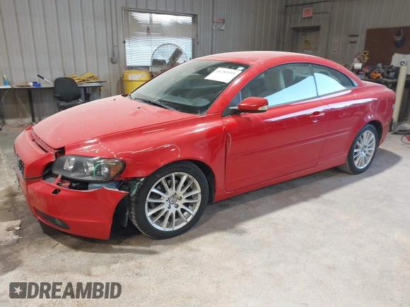 2007 Volvo C70 with VIN YV1MC68207J023648, listed as a IAAI auction lot 41281499 with 116,845 mi miles. Bid and sale history available at carsss.com. Image 2.