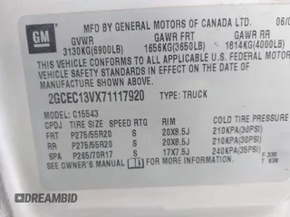 2007 Chevrolet Silverado 1500 LS with VIN 2GCEC13VX71117920, listed as a IAAI auction lot 42005890 with 341,628 mi miles and . Bid and sale history available at DreamBid. Image 9.