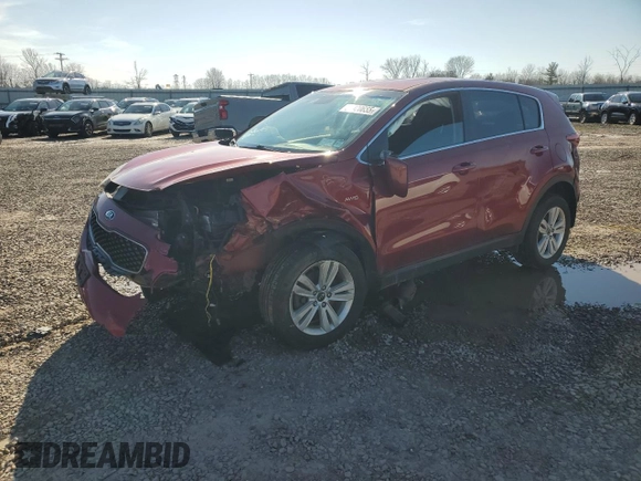 2017 Kia Sportage LX with VIN KNDPMCAC3H7188559, listed as a Copart auction lot 54020655 with 84,488 mi miles and Salvage Title. Bid and sale history available at DreamBid. Image 1.
