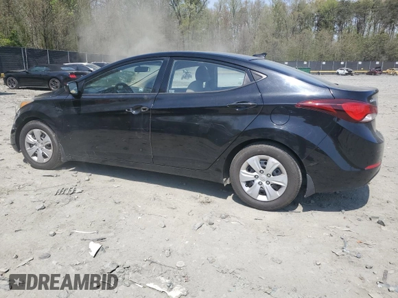 2016 Hyundai Elantra SE with VIN 5NPDH4AE7GH722008, listed as a Copart auction lot 53365985 with 67,181 mi miles and Salvage Title. Bid and sale history available at DreamBid. Image 2.