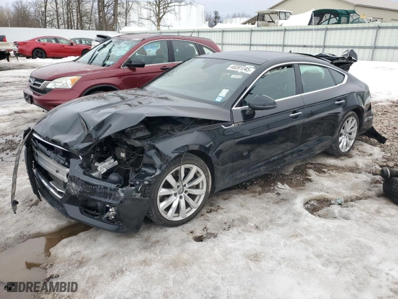 2018 Audi A5 Sportback Premium with VIN WAUANCF58JA057825, listed as a Copart auction lot 48391045 with NaN miles and Salvage Title. Bid and sale history available at carsss.com. Image 1.