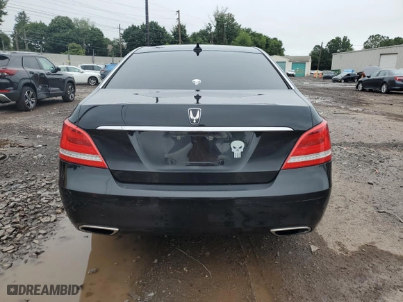 2016 Hyundai Equus Signature with VIN KMHGH4JH1GU103056, listed as a Copart auction lot 65665644 with 86,398 mi miles and Salvage Title. Bid and sale history available at carsss.com. Image 6.