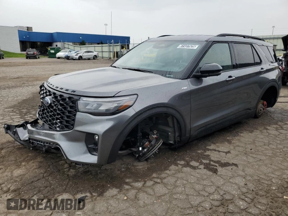 2025 Ford Explorer ST-Line with VIN 1FMUK8KH0SGB38060, listed as a Copart auction lot 61137525 with 10,970 mi miles and Salvage title. Bid and sale history available at DreamBid. Image 1.