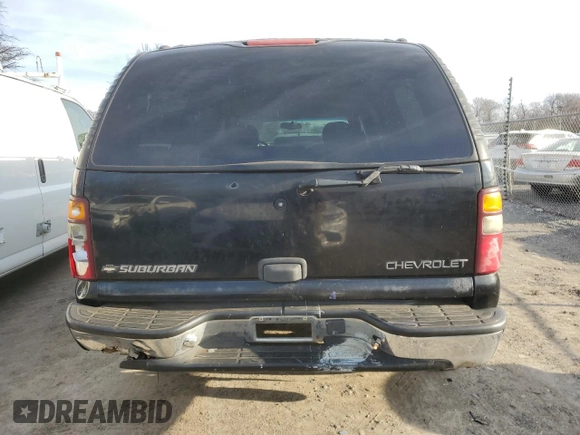2002 Chevrolet Suburban LS with VIN 1GNFK16Z82J135148, listed as a Copart auction lot 45701285 with 270,757 mi miles and Salvage Title. Bid and sale history available at carsss.com. Image 6.