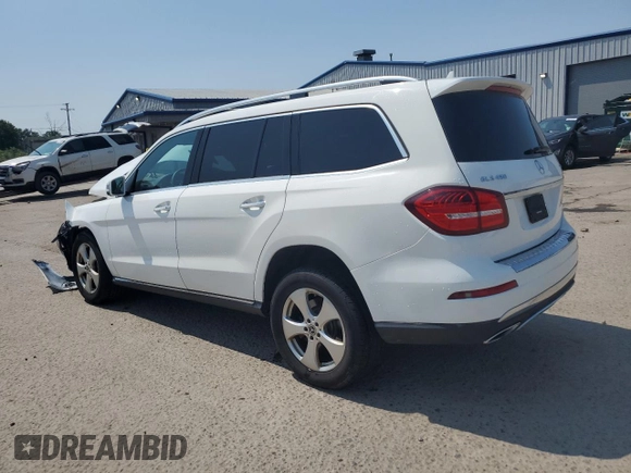 2017 Mercedes-Benz GLS 450 with VIN 4JGDF6EE6HA934415, listed as a Copart auction lot 62760175 with 64,527 mi miles and Salvage title. Bid and sale history available at DreamBid. Image 2.