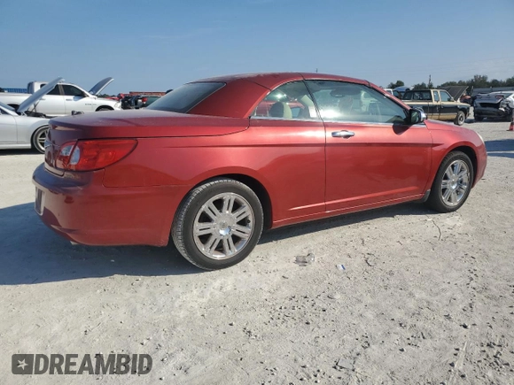 2008 Chrysler Sebring Limited with VIN 1C3LC65M58N104988, listed as a Copart auction lot 43526375 with 56,259 mi miles and Clean Title. Bid and sale history available at DreamBid. Image 3.