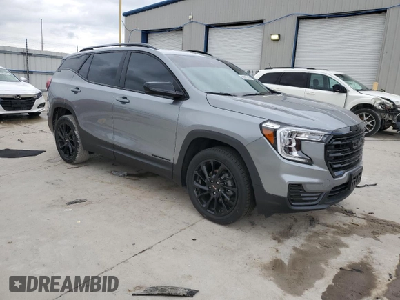 2024 GMC Terrain SLE with VIN 3GKALMEGXRL157645, listed as a Copart auction lot 55771085 with 24,016 mi miles and Salvage title. Bid and sale history available at DreamBid. Image 4.