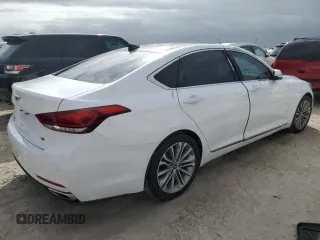 2017 Genesis G80 3.8L with VIN KMHGN4JE8HU174755, listed as a Copart auction lot 74016974 with 0 mi miles and Non Repairable. Bid and sale history available at carsss.com. Image 3.