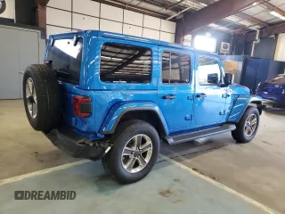 2022 Jeep Wrangler Unlimited Sahara Altitude with VIN 1C4HJXEG0NW255315, listed as a Copart auction lot 87821535 with 40,113 mi miles and Clean title. Bid and sale history available at DreamBid. Image 3.