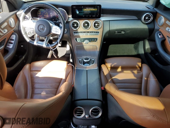 2020 Mercedes-Benz C 43 AMG with VIN 55SWF6EB9LU334120, listed as a Copart auction lot 48083885 with 37,426 mi miles and Salvage Title. Bid and sale history available at carsss.com. Image 8.