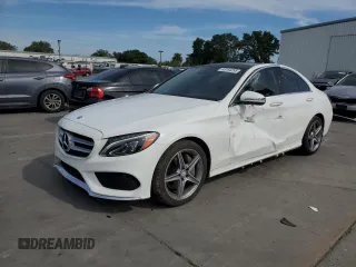 2016 Mercedes-Benz C 300 with VIN 55SWF4JB8GU152473, listed as a Copart auction lot 55164255 with 144,012 mi miles and Salvage title. Bid and sale history available at DreamBid. Image 1.