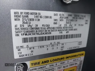 2020 Ford Expedition Max Limited с VIN 1FMJK1KT6LEA38329, выставлен на аукционе IAAI как лот 41053455 с пробегом 120 528 миль миль и . История ставок и продаж доступна на DreamBid. Изображение 9.