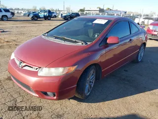 2008 Honda Civic Cpe Si with VIN 2HGFG21558H705042, listed as a IAAI auction lot 41878776 with 1 mi miles. Bid and sale history available at carsss.com. Image 2.