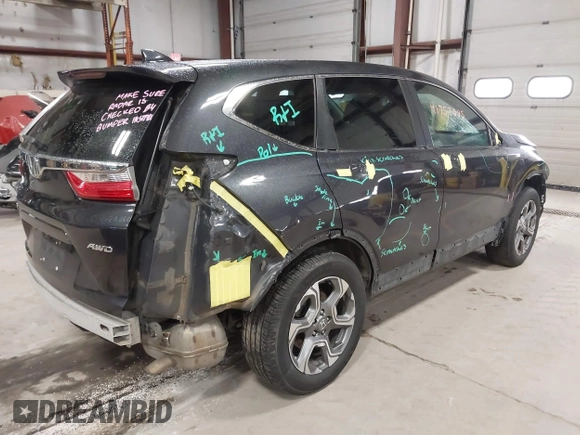 2017 Honda CR-V EX with VIN 5J6RW2H57HL059990, listed as a IAAI auction lot 41757025 with 136,533 mi miles. Bid and sale history available at carsss.com. Image 4.