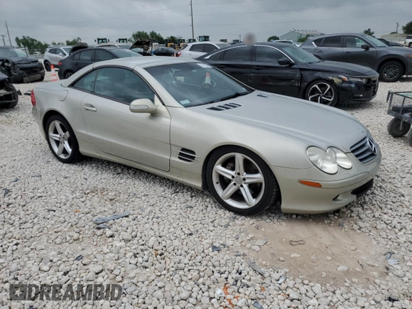 2003 Mercedes-Benz SL 500 with VIN WDBSK75F03F013873, listed as a Copart auction lot 55132305 with 91,417 mi miles and Clean title. Bid and sale history available at DreamBid. Image 4.